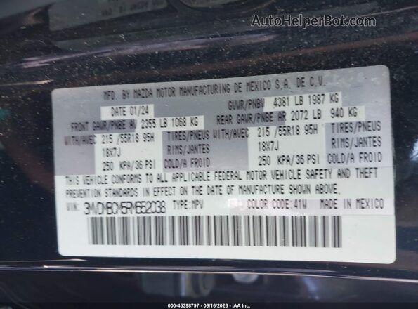3MVDMBCM5RM652038 2024 MAZDA CX-30 Black Շարժիչի բաժամունքի տեսք