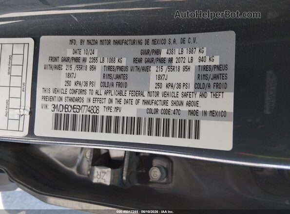 3MVDMBCM5SM774808 2025 MAZDA CX-30 Dark Blue 