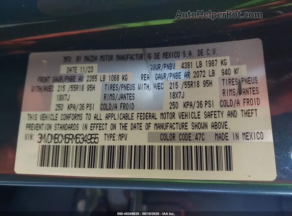 3MVDMBCM6RM634955 2024 MAZDA CX-30 Gray Շարժիչի բաժամունքի տեսք