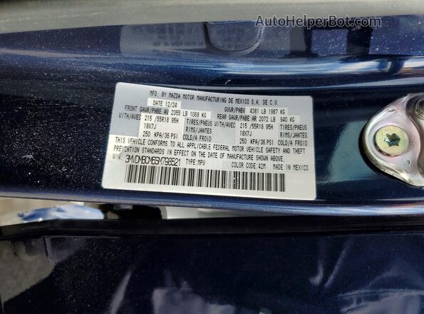 3MVDMBCM6SM798521 2025 MAZDA CX-30 Blue VIN sticker view