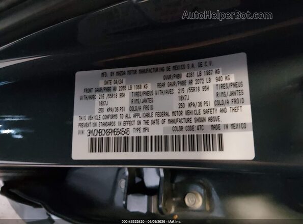 3MVDMBCM8RM684546 2024 MAZDA CX-30 Red Widok komory silnika