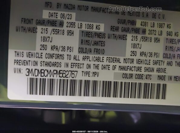 3MVDMBCMXPM562767 2023 MAZDA CX-30 Blue Շարժիչի բաժամունքի տեսք