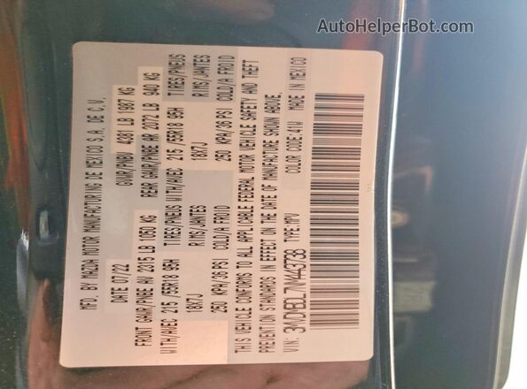 3MVDMBDL7NM443738 2022 MAZDA CX-30 Черный 