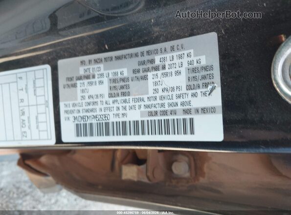 3MVDMBDM1PM529350 2023 MAZDA CX-30 Черный Вид подкапотного пространства