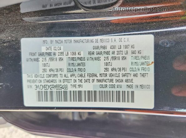 3MVDMBDM2RM669488 2024 MAZDA CX-30 Black VIN կոդի պիտակի տեսք