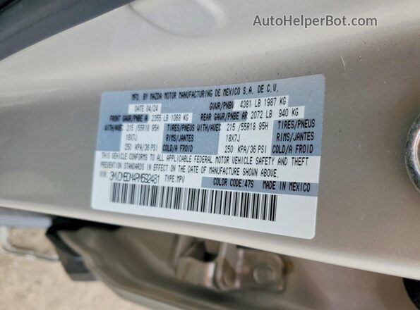 3MVDMBDM4RM692481 2024 MAZDA CX-30 Tan VIN sticker view