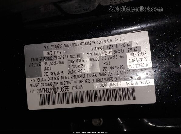 3MVDMBEMXLM106355 2020 MAZDA CX-30 Black 