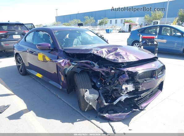 3MW23CM02N8C48868 2022 BMW 2 SERIES Purple Вид спереду