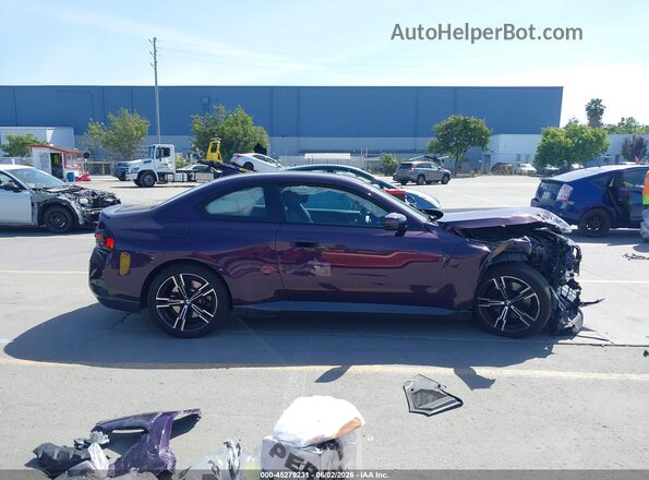 3MW23CM02N8C48868 2022 BMW 2 SERIES Purple Панорамний вид салону 360°