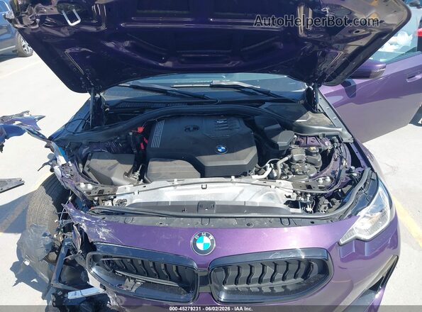 3MW23CM02N8C48868 2022 BMW 2 SERIES Purple Вид ззаду