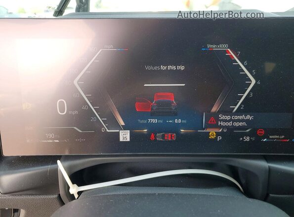 3MW33CM07S8F65920 2025 BMW 2 SERIES Black Widok zestawu wskaźników