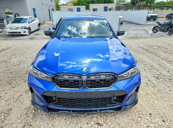 3MW49FS06R8D92487 2024 BMW M3 Blue წინა ხედი
