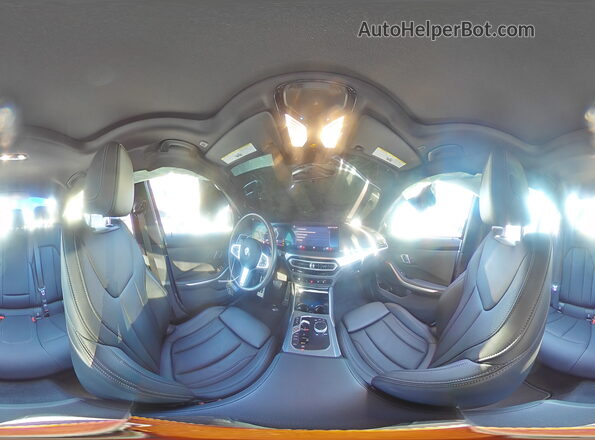 3MW49FS06R8D92487 2024 BMW M3 Blue VIN კოდის სტიკერის ხედი