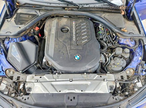 3MW49FS09P8D54524 2023 BMW M3 Blue უკანა სალონის ხედი