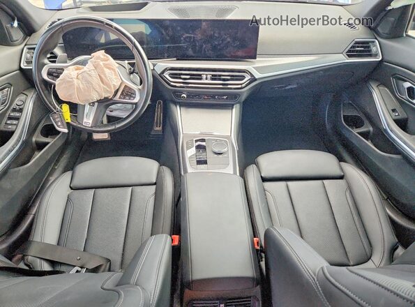 3MW49FS09P8D54524 2023 BMW M3 Blue წინა პანელის ხედი