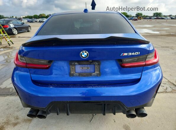 3MW49FS09P8D54524 2023 BMW M3 Blue უკანა ხედი