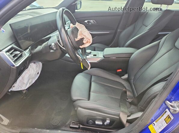 3MW49FS09P8D54524 2023 BMW M3 Blue წინა სალონის ხედი
