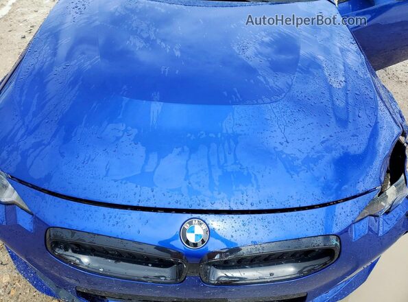 3MW53CM00R8E73812 2024 BMW M2 Blue უკანა სალონის ხედი