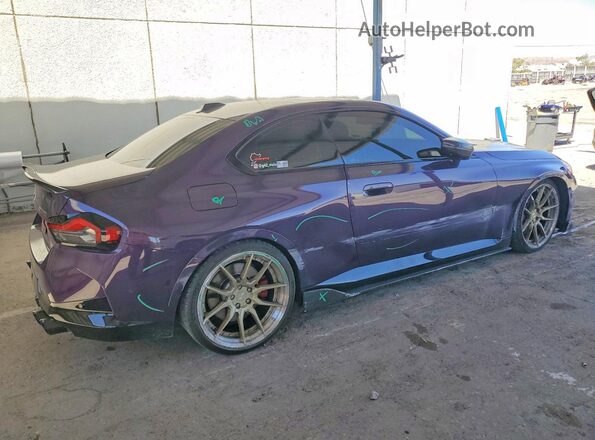 3MW53CM08P8C86847 2023 BMW M2 Purple Задня права чверть