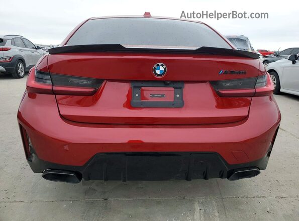 3MW59FT07S8F80542 2025 BMW M3 Red Widok z tyłu