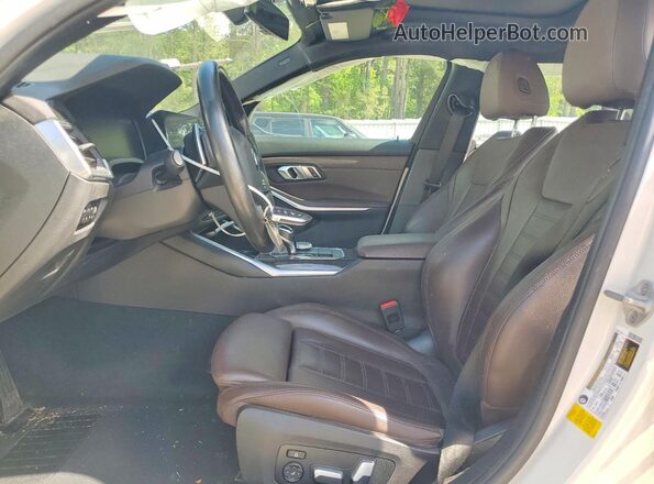 3MW5R1J01L8B43787 2020 BMW 3 SERIES White Widok wnętrza z przodu