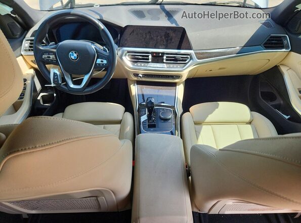 3MW5R1J04M8C08939 2021 BMW 3 SERIES Gray Dashboard view