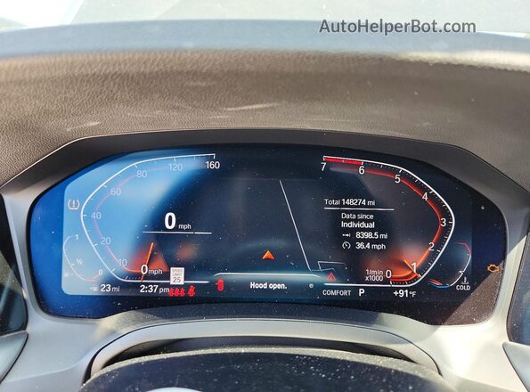 3MW5R1J05L8B03972 2020 BMW 7 SERIES Black Սարքավորումների վահանակի տեսք