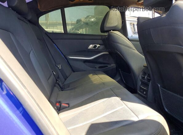 3MW5R1J05L8B16494 2020 BMW 3 SERIES Blue Rear seats view