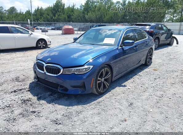 3MW5R1J06M8B90377 2021 BMW 7 SERIES Blue წინა მარცხენა ხედი სამი მეოთხედიდან