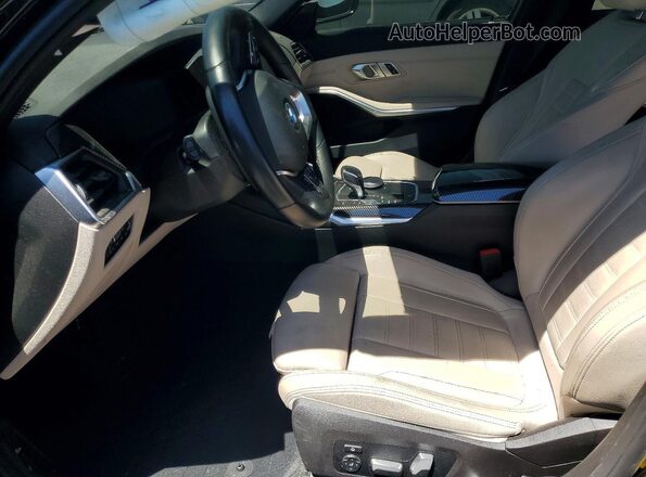 3MW5R1J06M8B91092 2021 BMW 3 SERIES Black Вид салону спереду