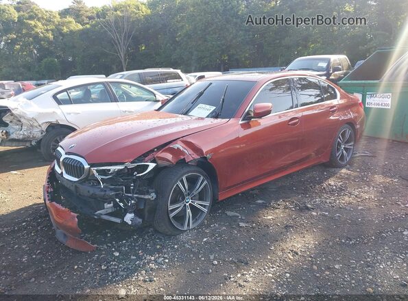 3MW5R7J00M8C02638 2021 BMW 3 SERIES Orange Przód lewy