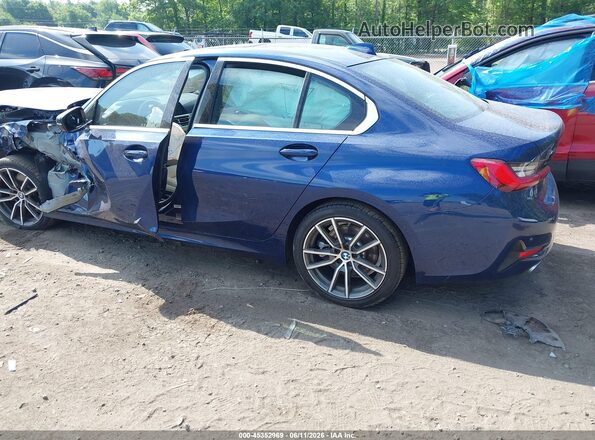 3MW5R7J03L8B33443 2020 BMW 3 SERIES Blue Trasero izquierdo