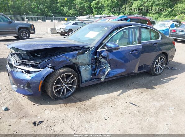 3MW5R7J03L8B33443 2020 BMW 3 SERIES Blue Vista tres cuartos delantera izquierda