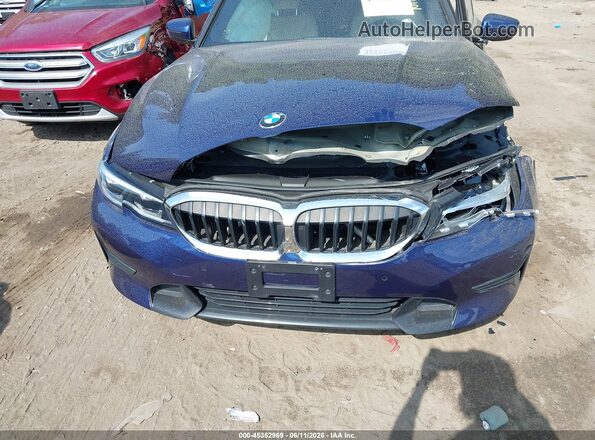 3MW5R7J03L8B33443 2020 BMW 3 SERIES Blue Vista del salpicadero