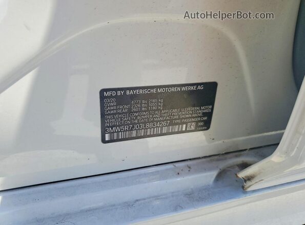 3MW5R7J03L8B34267 2020 BMW OTHER Белый Вид подкапотного пространства