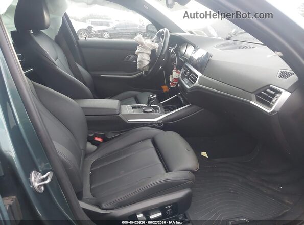 3MW5R7J09M8B94717 2021 BMW 3 SERIES Teal წინა სალონის ხედი