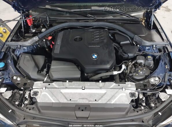 3MW5R7J09M8C03674 2021 BMW 3 SERIES Blue Rear view