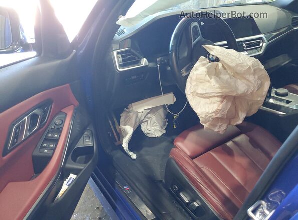 3MW5R7J09N8C40550 2022 BMW OTHER Blue Dashboard view