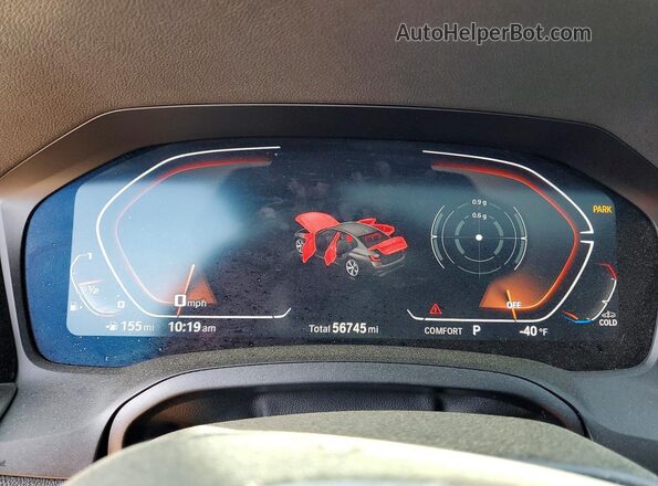 3MW5U9J07N8C29797 2022 BMW M3 Gray Սարքավորումների վահանակի տեսք
