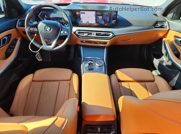 3MW69FF00R8E25583 2024 BMW 3 SERIES Red Dashboard view