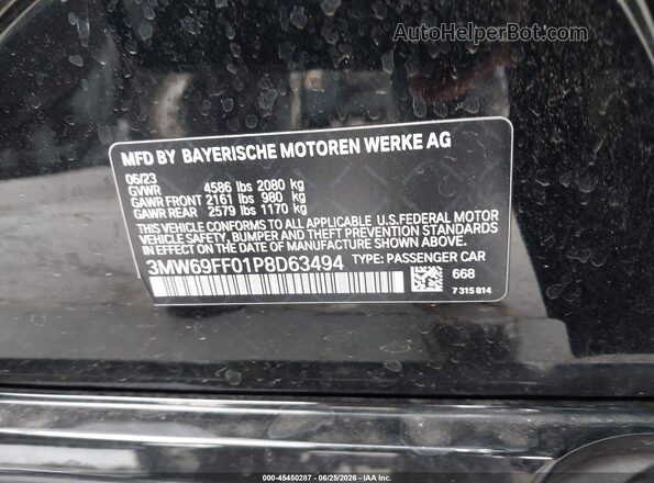 3MW69FF01P8D63494 2023 BMW 3 SERIES Черный Вид подкапотного пространства