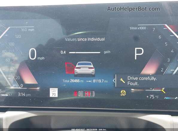 3MW69FF03R8E06364 2024 BMW 3 SERIES White Widok tylnych siedzeń