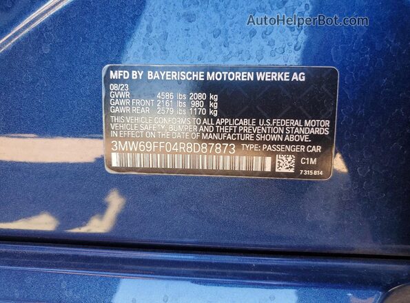 3MW69FF04R8D87873 2024 BMW OTHER Blue 