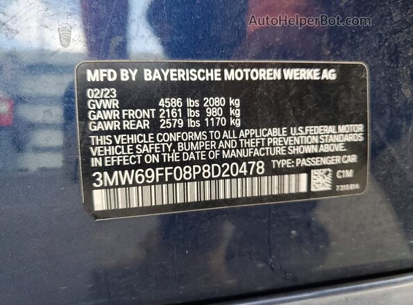 3MW69FF08P8D20478 2023 BMW OTHER Blue 