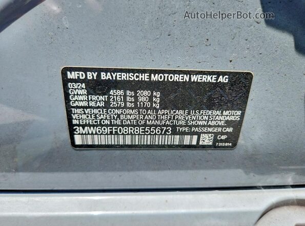 3MW69FF08R8E55673 2024 BMW 7 SERIES Gray ძრავის განყოფილების ხედი