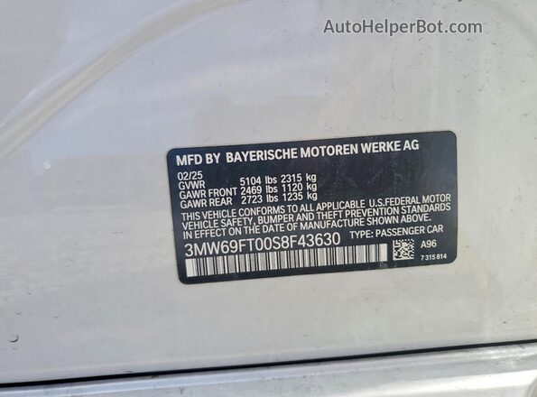 3MW69FT00S8F43630 2025 BMW M3 Tan 