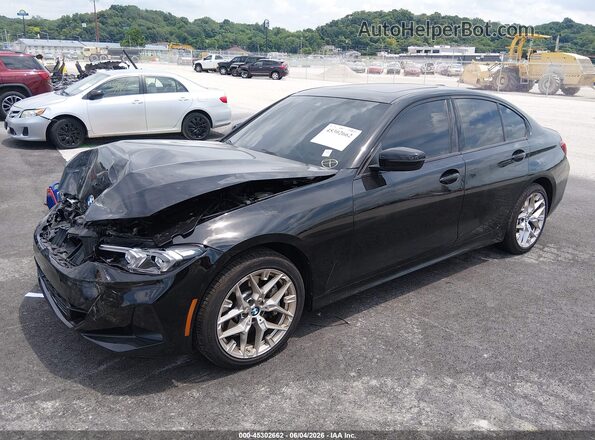 3MW89CW01S8F00238 2025 BMW 3 SERIES Black წინა მარცხენა ხედი სამი მეოთხედიდან