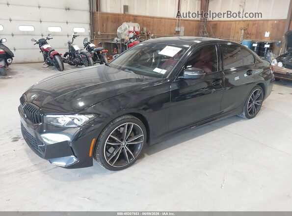 3MW89FF03P8D53333 2023 BMW 3 SERIES Черный Передняя левая четверть