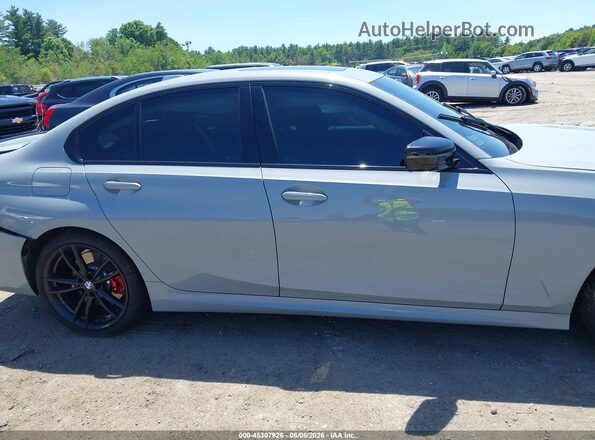 3MW89FF08P8C94456 2023 BMW 3 SERIES Gray Widok wnętrza z tyłu