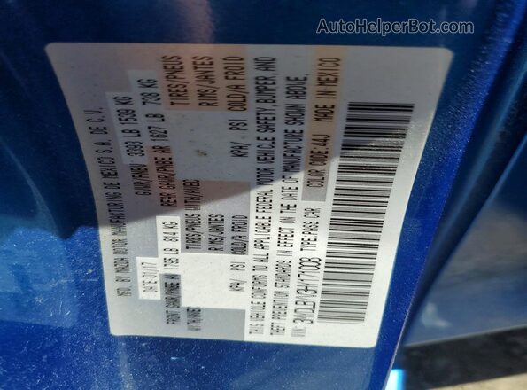 3MYDLBYV3HY171008 2017 TOYOTA YARIS Blue ძრავის განყოფილების ხედი